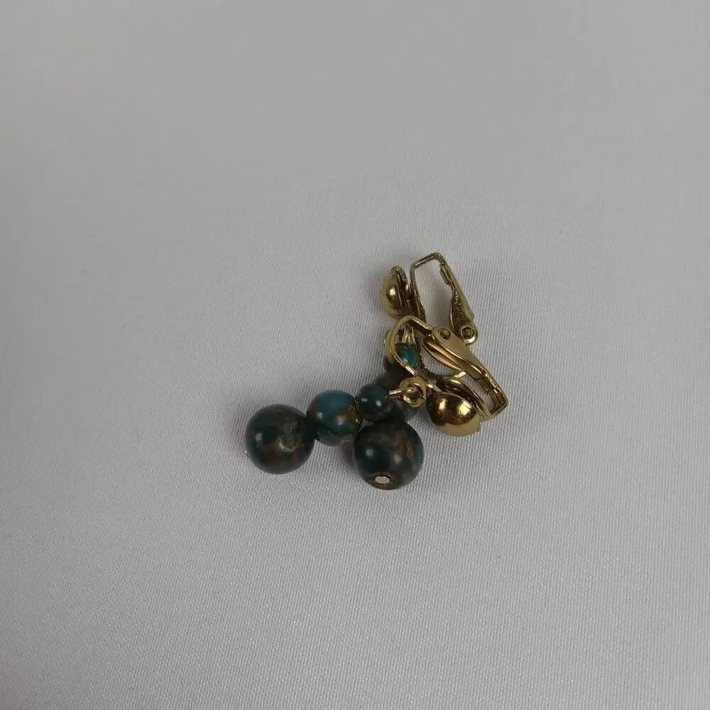 5/$25 Teal beaded earrings - Picture 3 of 5